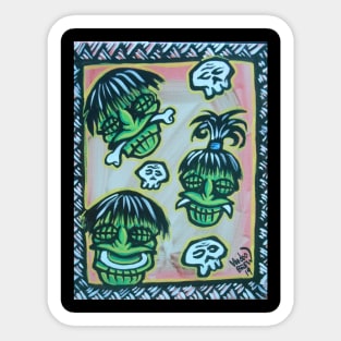 shrunken heads Sticker